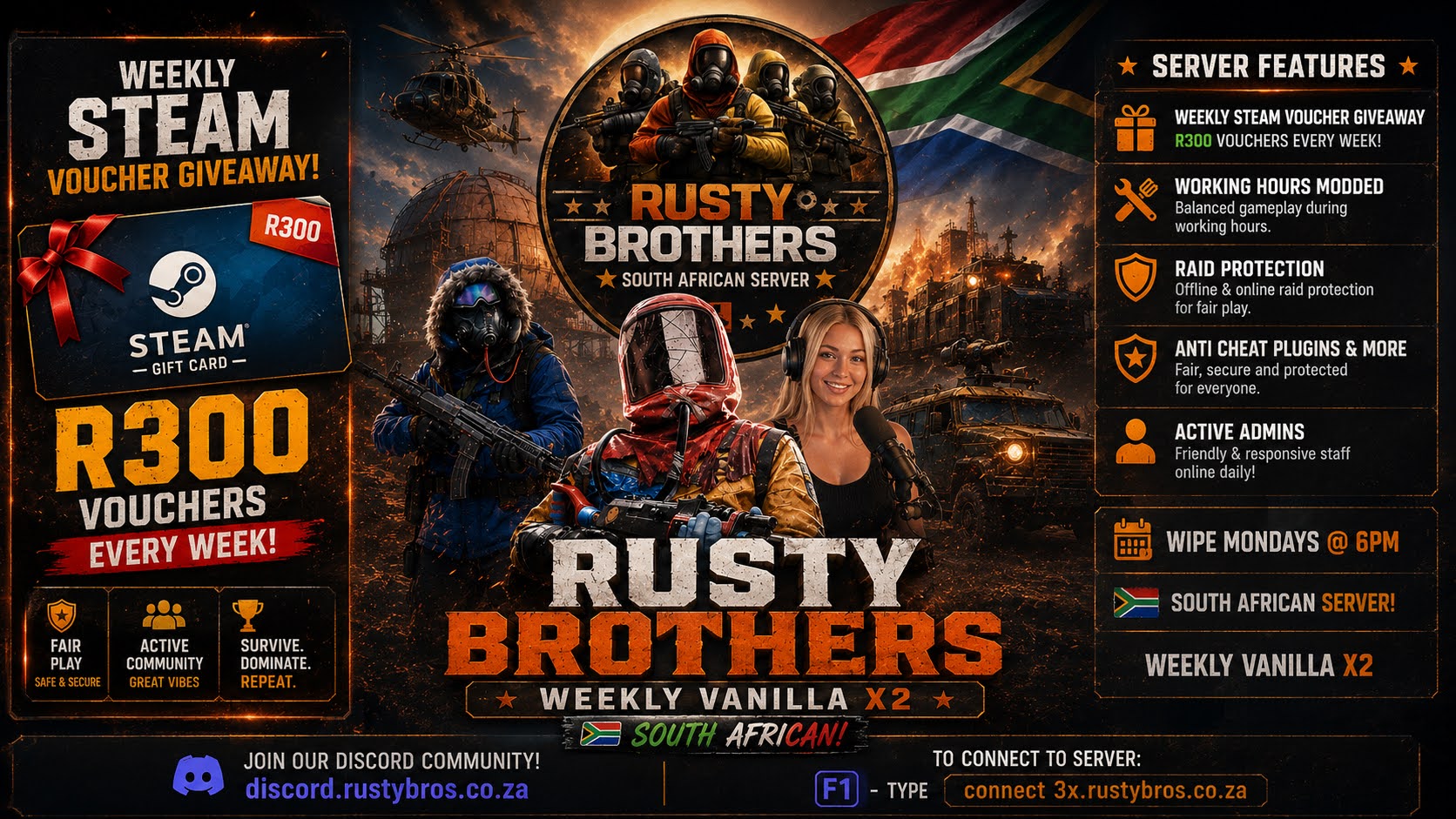 Rusty Brothers X2 Just WIPED Mondays Weekly 6PM image